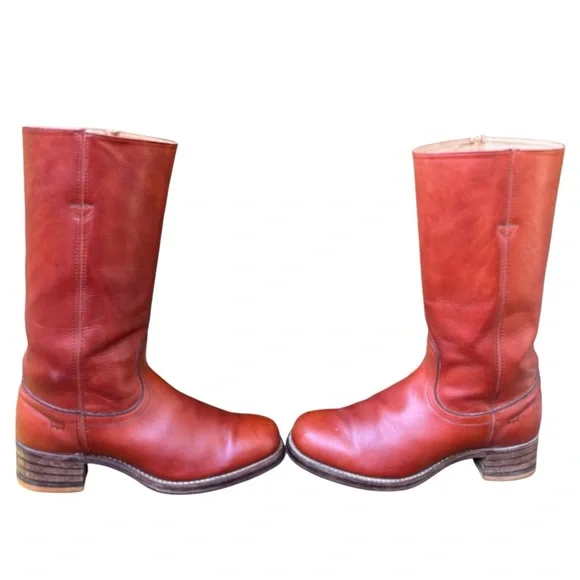 Levi’s-Rare Vintage 70’s campus leather pull-on boots. Men’s 11. Cognac. EUC - Picture 11 of 16